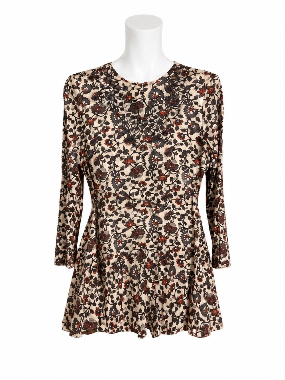 ZARA Women’s Floral Long Sleeve Mini Dress
